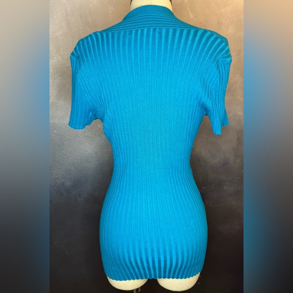 INC International Concepts Ribbed Knit Tops – Bundle of 2 (Black & Teal, Size M) - Picture 11 of 14